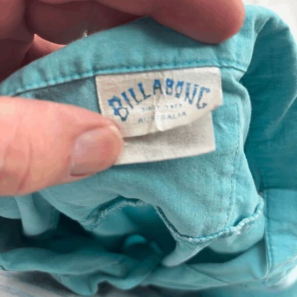 Vintage 80s Billabong Blue Camp Shirt Mens Large Made in the USA Australia - Picture 5 of 6